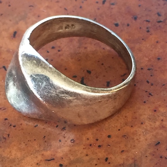 Vintage Ring - silver wave design 925 size 7.5 Mexico - Picture 2 of 8